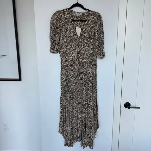 New Doen Laurel Dress Olive Cherry Willow - Picture 2 of 6